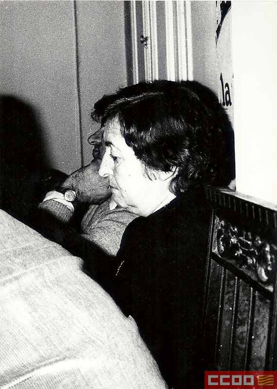 Reunión de las Interramas con Marcelino Camacho en Zaragoza después de salir de la cárcel