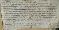 Ramón Bertrán, de la parroquia de San Martín de Calonge, reconoce tener en enfiteusis de Gilabert de Cruells una viña sita en el Castellar, en el término de dicha parroquia