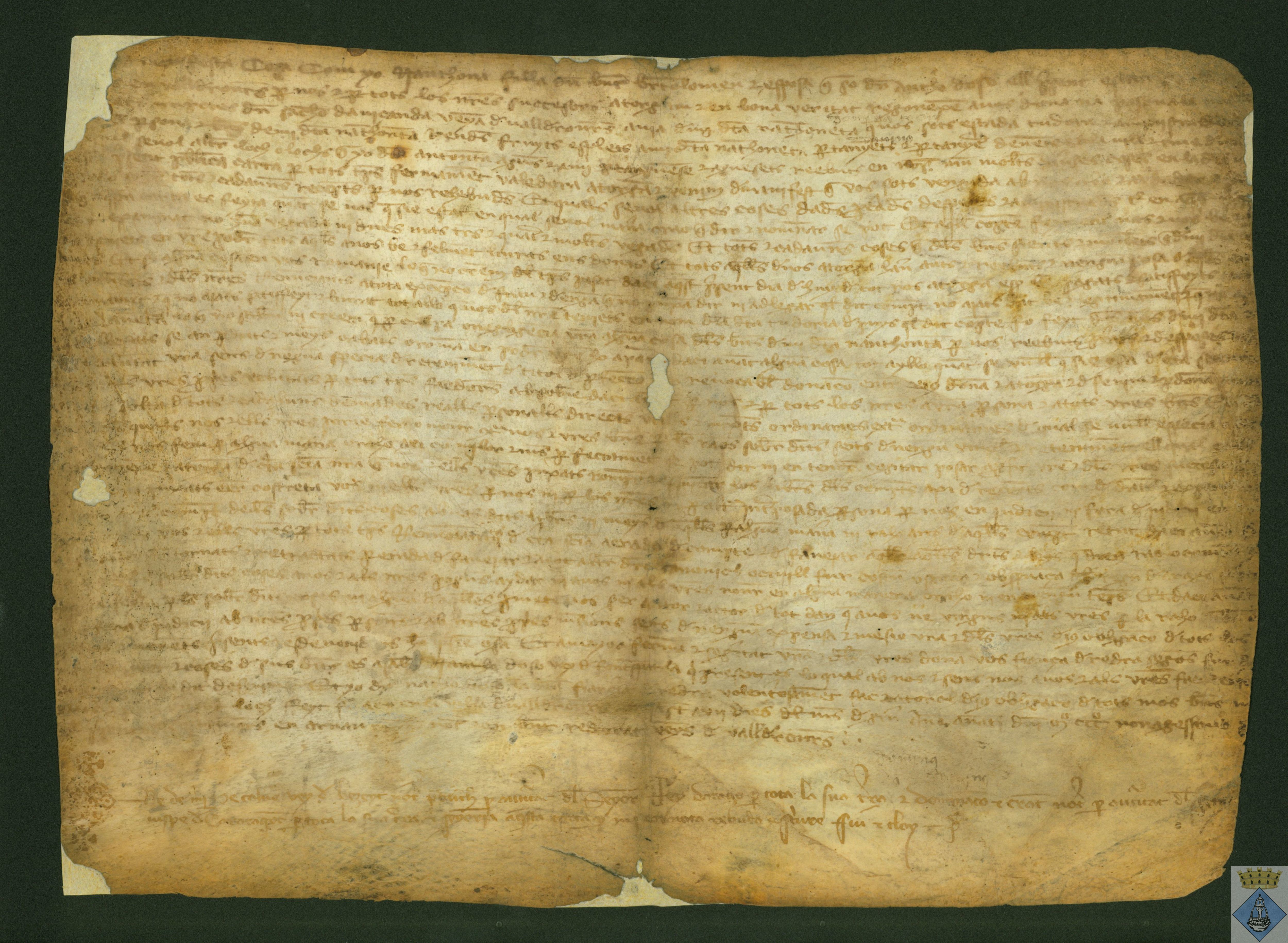 Carta de venta de Antonia, mujer de Antonio Doso, a Pascuala, mujer de Sancho de Abizanda, todos vecinos de Valderrobres