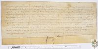 Jaime II ordena a los recaudadores de la primicia de Almudévar y sus aldeas, a instancia del concejo de la villa, para que respeten el privilegio del concejo para recaudar y gestionar las primicias, siempre que se dedique a mantenimiento de la obra de las iglesias