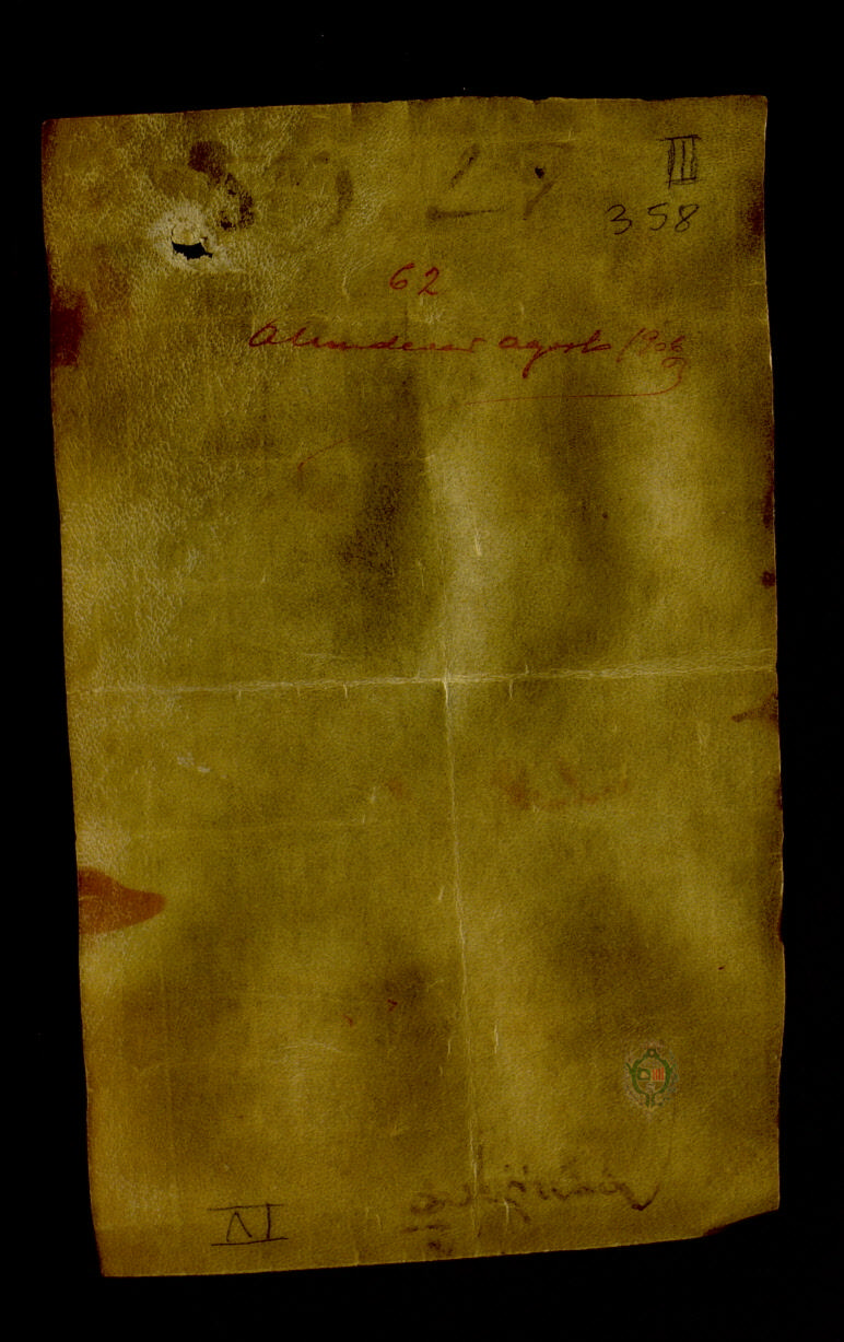 Pedro de Berbegal y su esposa Toda venden a María de Binués un campo en el Ovil, término de Almudévar, por 400 sueldos jaqueses.