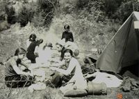 Actividades al aire libre: preparando la comida