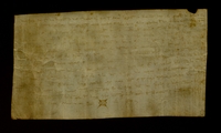 Documento parcialmente ilegible sobre el embargo de un asno y un mulo dentro de un pleito ante Ato de Foces entre los vecinos de Almudévar y Almuniente