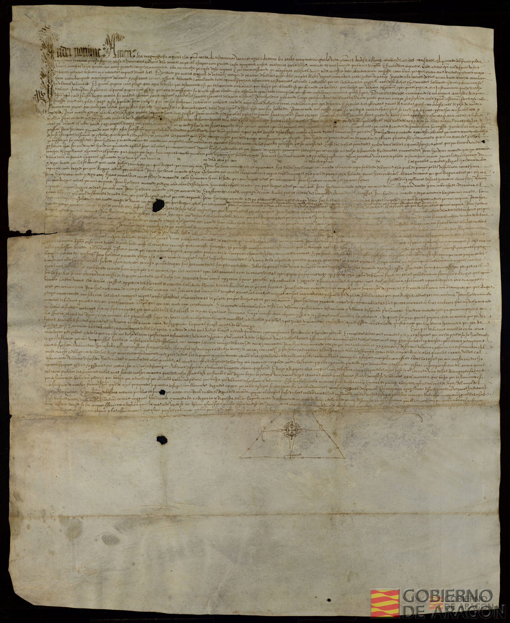 Testamento de María Miguel de Urtañoz, mujer de Martín de Liédana, vecina de Pamplona