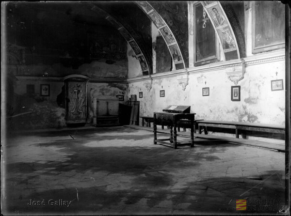 Villanueva de Sijena (Huesca). Monasterio de Sijena. Sala capitular. Pintura románica. José Galiay Sarañana