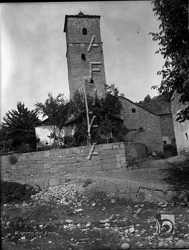 Iglesia de San Caprasio. Exterior. Ricardo del Arco y Garay. Santa Cruz de la Serós