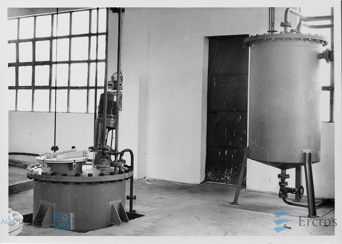 Maquinaria en la fábrica de Energía e Industrias Aragonesas en Sabiñánigo
