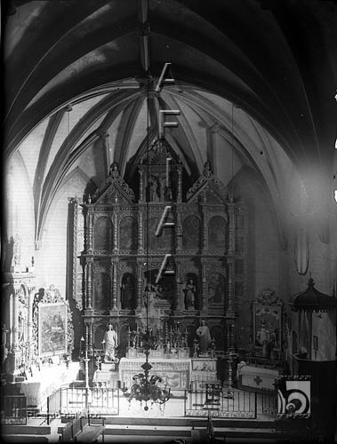 Iglesia de la Asunción de Nuestra Señora. Retablo del altar mayor. Ricardo del Arco y Garay. Monegros. Sena
