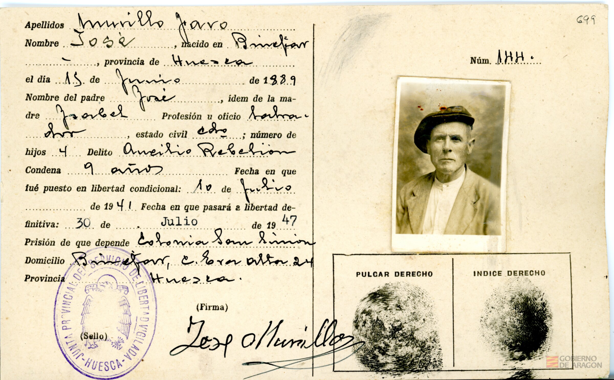 Murillo Garo, José. Binéfar