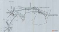 Croquis de la acequia de Centén entre los términos de Utebo y Alfocea. Centén, acequia (Zaragoza)