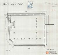 [Proyecto de cine en Calatayud]. Firmado por el Arquitecto Beltrán Navarro. Calatayud (Zaragoza)