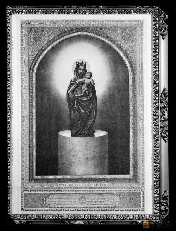 Litografía de la Virgen del Pilar
