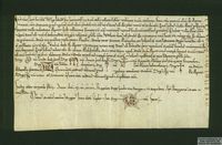 Permuta entre Bernardo, prior de Barrabés y cellero de Roda, con Pedro del Pont y su mujer Estefanía, por el que el primero entrega una tierra y ciertos derechos sobre el molino del Pont, en el río Isábena, y los segundos ceden a cambio dos tierras en el término de Roda