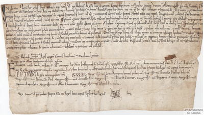 Alfonso II, rey de Aragón, manda a todos los hombres de su reino que no causen ningún perjuicio a los laicos y eclesiásticos del priorado de Roda. También dispone que sus ganados pasten por todo el reino sin pagar ningún tipo de impuesto