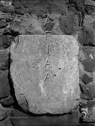 Monte Cillas. Lápida romana con inscripción. Ricardo del Arco y Garay. Coscojuela de Fantova. Somontano