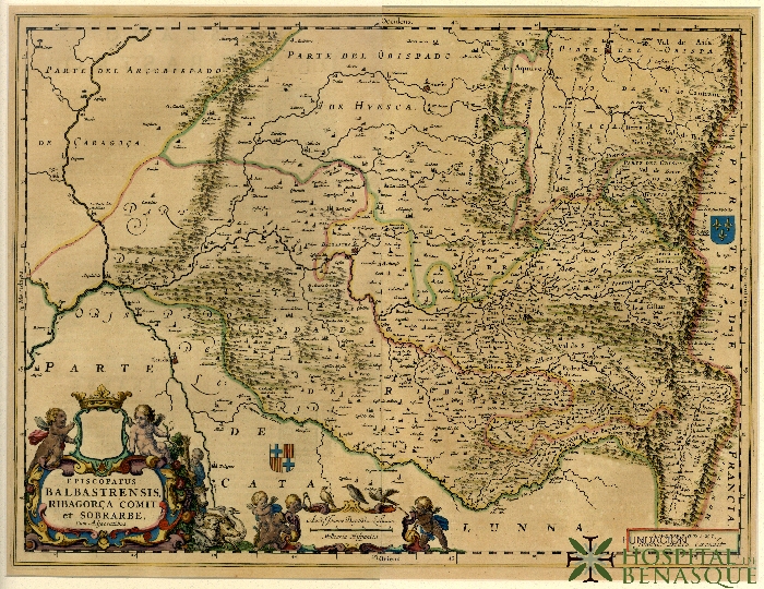 Episcopatus Balbastrensis Rbagorça Comit. et Sobrarbe. Joanes Blaeu Excudit