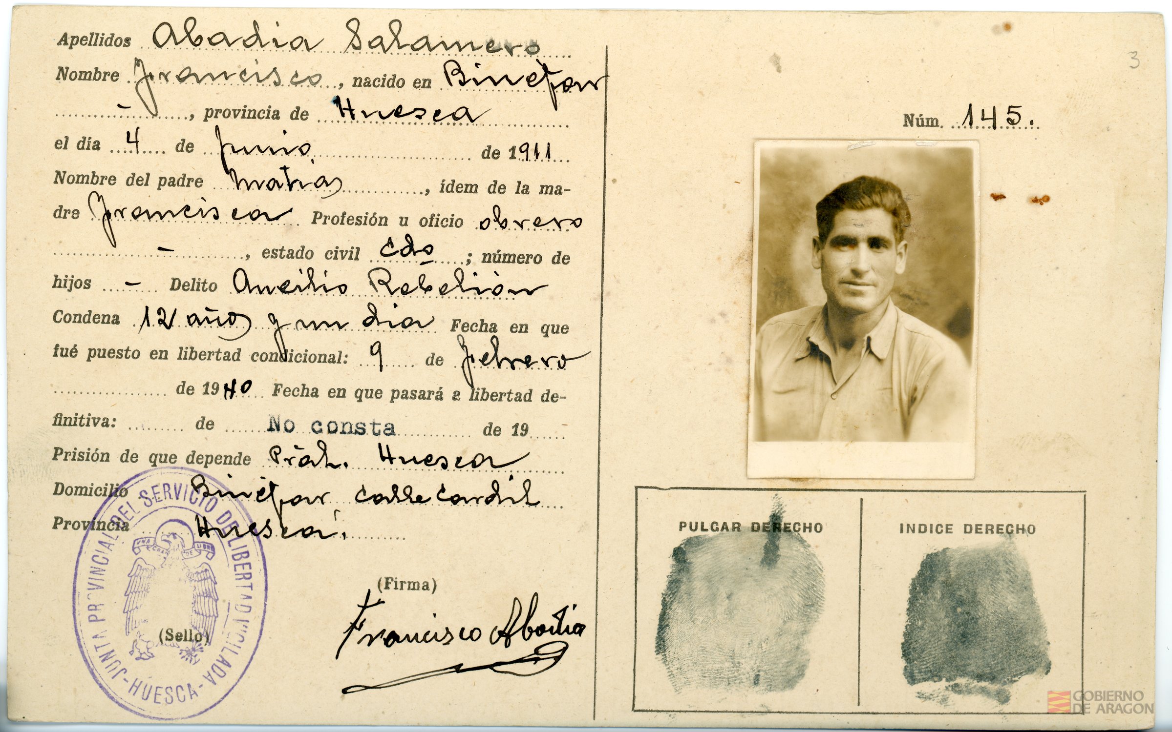 Abadía Salamero, Francisco. Binéfar