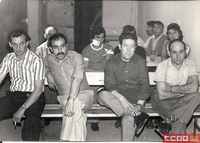 Celebración del Primer Congreso Regional de CCOO en la Escuela Sindical (c/ Privilegio de la Unión, Zaragoza)