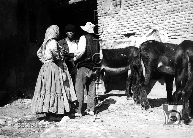 "Gitanos en la feria". Ricardo Compairé Escartín. Ayerbe