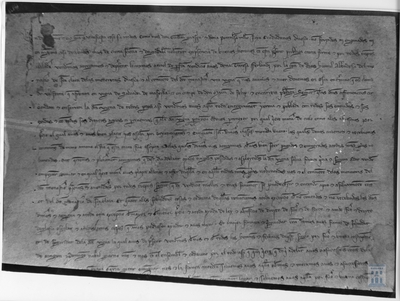 Guillén Gruasquin vende a Teresa Ferrández, abadesa de Santa Clara de Huesca, una viña de Huesca en el término de Valfarta, por 450 sueldos Jaqueses