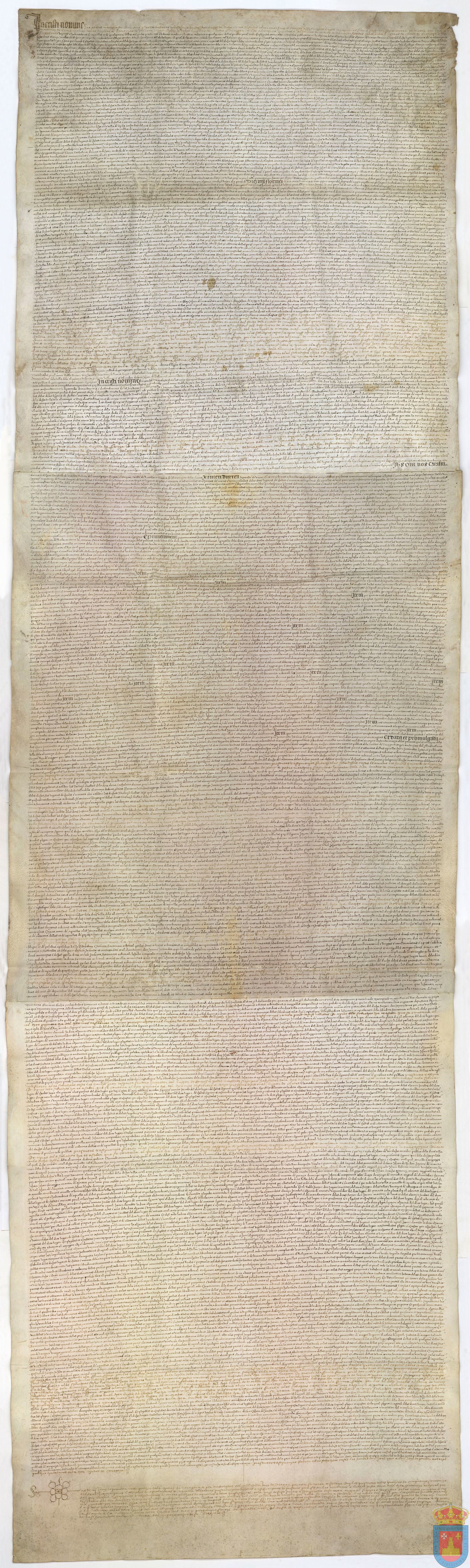 Compromiso entre D. Jaime Martínez de Luna y la aljama de moros de Morata y Chodes, de una parte, y La Almunia, de otra, sobre la dehesa de Mularroya.