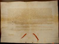 Mandato real de Fernando I Trastámara en el que ordena al Gobernador de Aragón, Blasco Fernández de Heredia, que se incaute de los estados que fueron del conde de Urgel en el reino de Aragón