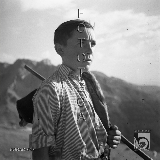 Retrato de un pastor joven. Alfonso Foradada Coll. Valle de Ansó