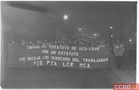 Manifestación contra el Estatuto de los Trabajadores