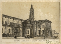 "Portrait latéral de St. Sernin à Toulouse."