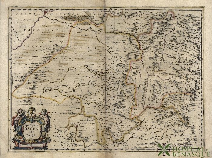 Episcopatus Oscensis - Descriptio. Johannes Janssonius