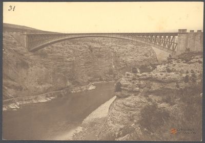 "Puente de El Grado - Km. 20 de la carretera de Barbastro a la Frontera".. Martín Luesma Vallestín