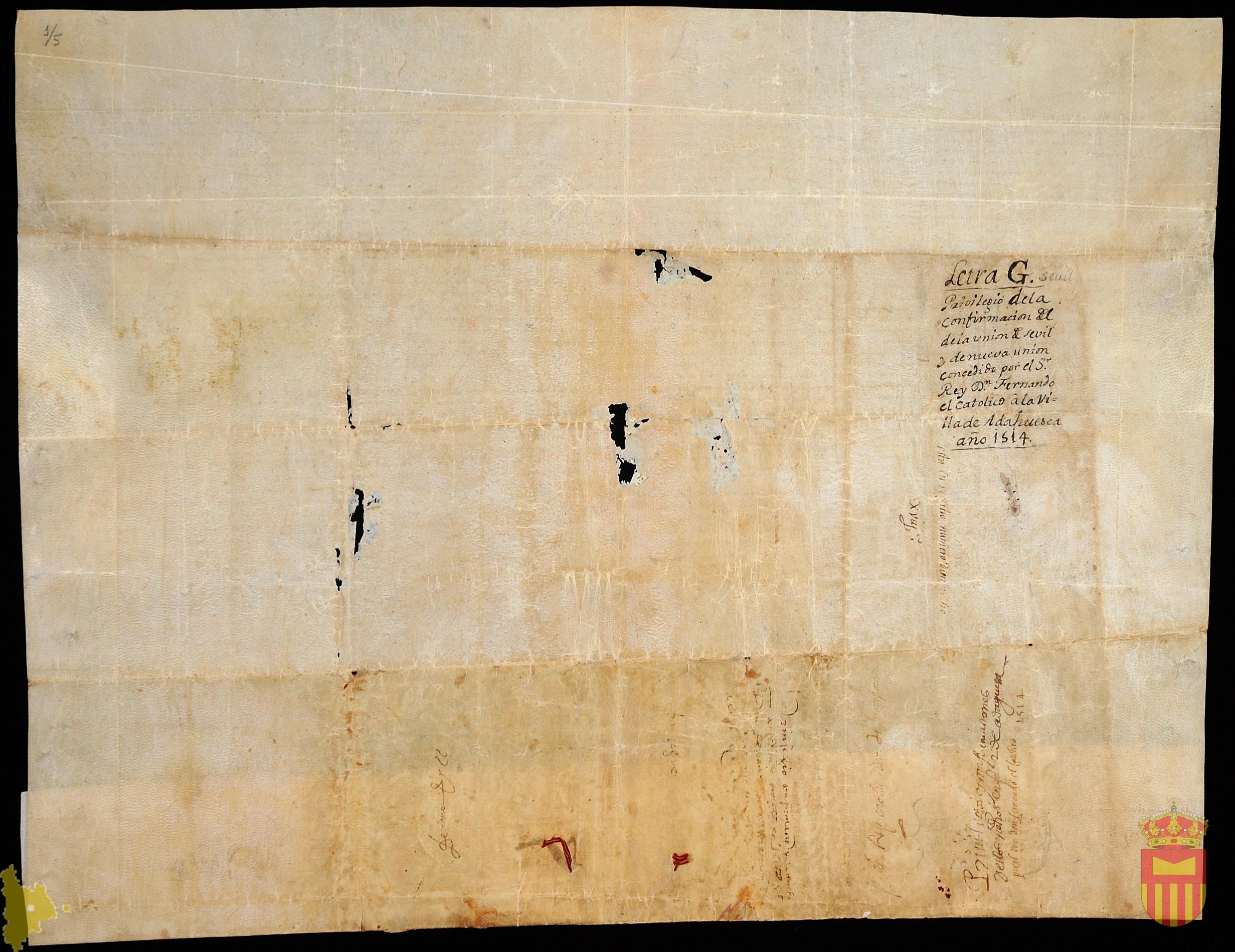 Copia del privilegio real por el que Don Juan II dona a Adahuesca en el lugar de Sevil, despoblado entonces, con la condición de que paguen la peita correspondiente.