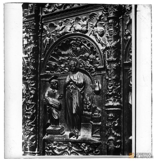 Detalle de la sillería del coro de la basílica de Nuestra Señora del Pilar