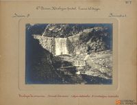 Cuenca del río Aragón. Sección 1ª Perímetro I. Tabajos de corrección. Torrente "Los meses". 1. Dique hidráulico. 2 Contradique hidráulico