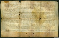 Carta de confirmación por fray Juan Núñez, maestre de la Orden de Calatrava, de los privilegios otorgados por don Ruy Pérez Pons, comendador de Alcañiz; no se confirman los dados por don Alfonso Pérez, maestre de la Orden de Calatrava