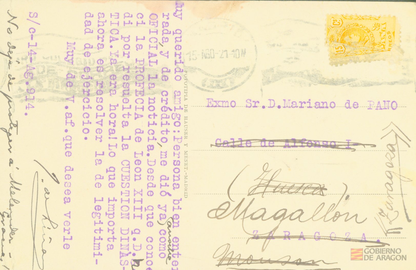 "Mendicoechea, de los Condes de Doña-Marina. Miraflores de la Sierra. (Madrid)". ND Fot.