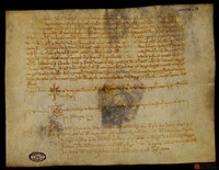 Privilegio del Rey Jaime I por el que concede a Teruel la villa de Arcos de las Salinas, con todos sus términos y derechos, a excepción de las salinas reales, y ordena a sus habitantes que se tengan por aldeanos de Teruel