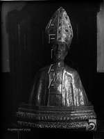 La catedral. Busto- relicario de santo mitrado. Ricardo del Arco y Garay. Huesca. Hoya de Huesca