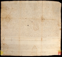 Venta de un Censal de 400 por 33 sueldos y 42 dineros jaqueses de renta anual a Gabriel de Santangel, mercader de Barbastro por el Concejo de Salas Altas y Salas Bajas