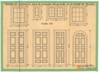 Detalles de carpintería para la vivienda del guarda del castillo de Alcañiz. Alcañiz