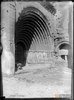 Villanueva de Sijena (Huesca). Monasterio de Sijena. Portada iglesia. Sarcófago bajo arcosolio. José Galiay Sarañana