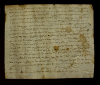 Fernán Sánchez de Cascante, caballero, hace carta de procuración a su sobrino, Jimeno de Lienda, para que cobre los 1.000 sueldos jaqueses que Artal de Alagón le asignó sobre las caballerías de la villa de Almudévar