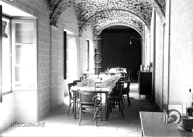 "Sanatorio. Comedor 2ª". Ricardo Compairé Escartín. Boltaña