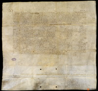 Privilegio real del Rey Alfonso V por el confirma los estatutos que concedió para la elección de juez de la ciudad y comunidad de Teruel a suplicación del nuncio Martín Martínez de Marcilla