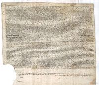 Juan de Vera, infanzón, vecino de Zaragoza, vende 100 sueldos de treudo al convento de Santa Catalina de Zaragoza, por precio de 2.500 sueldos
