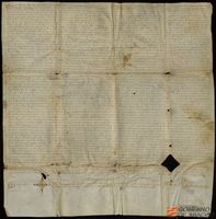 Testamento de Antona Garcés de Aycoza, mujer de Antón García de Lizuán, escudero habitante en Bubierca. Notario: Gil Martín de la Puente, vecino de Ateca, notario público