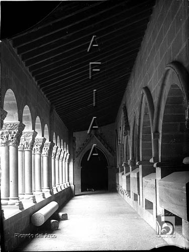 Monasterio de San Pedro el Viejo. Galería del claustro. Ricardo del Arco y Garay. Huesca. Hoya de Huesca
