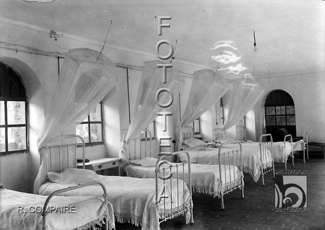 "Sanatorio. Sala de enfermos". Ricardo Compairé Escartín. Boltaña