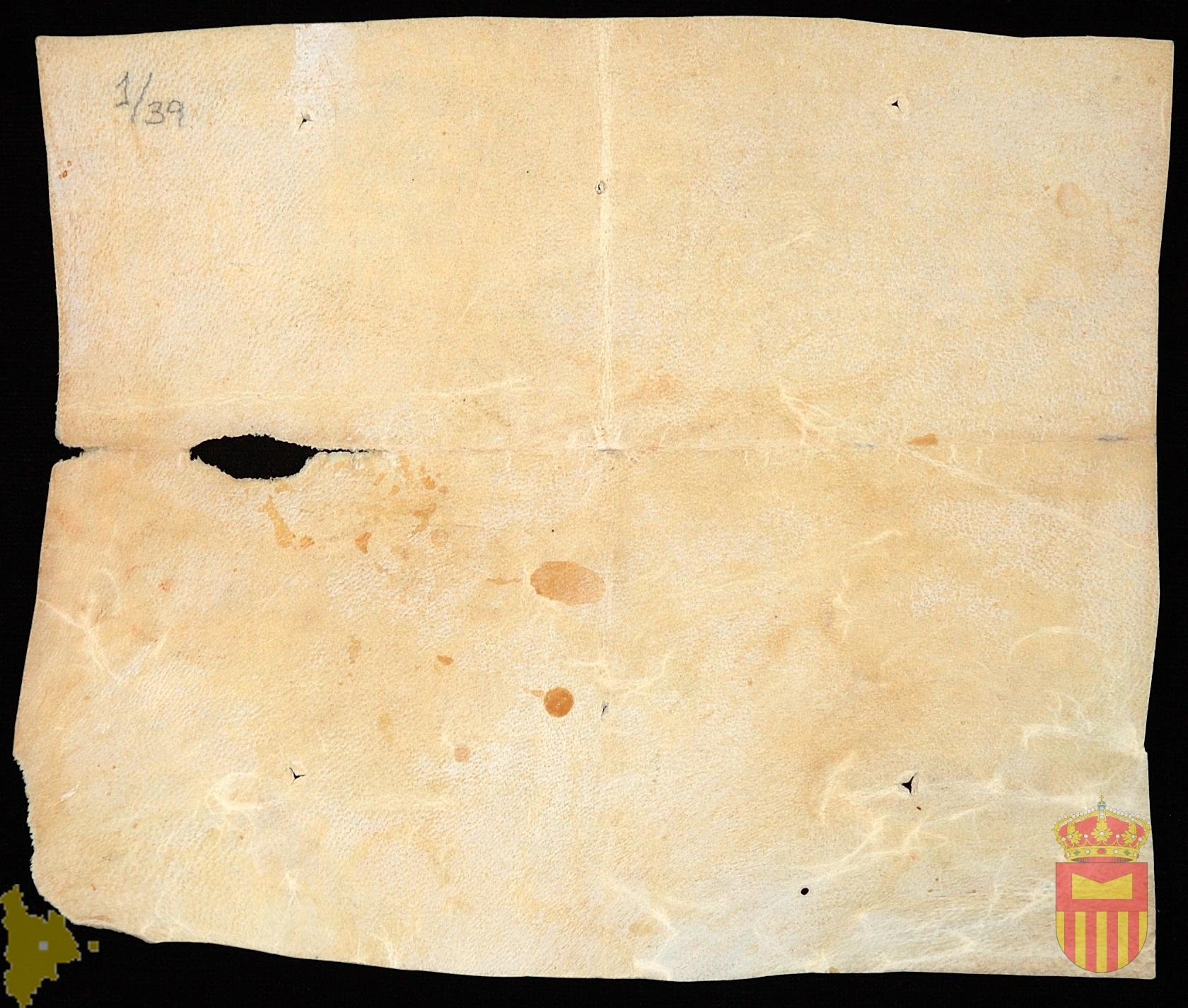 Albarán de Luis de Pueyo, comisario Real, por el que afirma haber recibido del concello y jurados de Adahuesca seiscientos veintitres sueldos jaqueses en concepto de pensión de gobernación