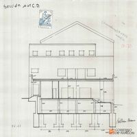 [Proyecto de cine en Calatayud]. Firmado por el Arquitecto Beltrán Navarro. Calatayud (Zaragoza)